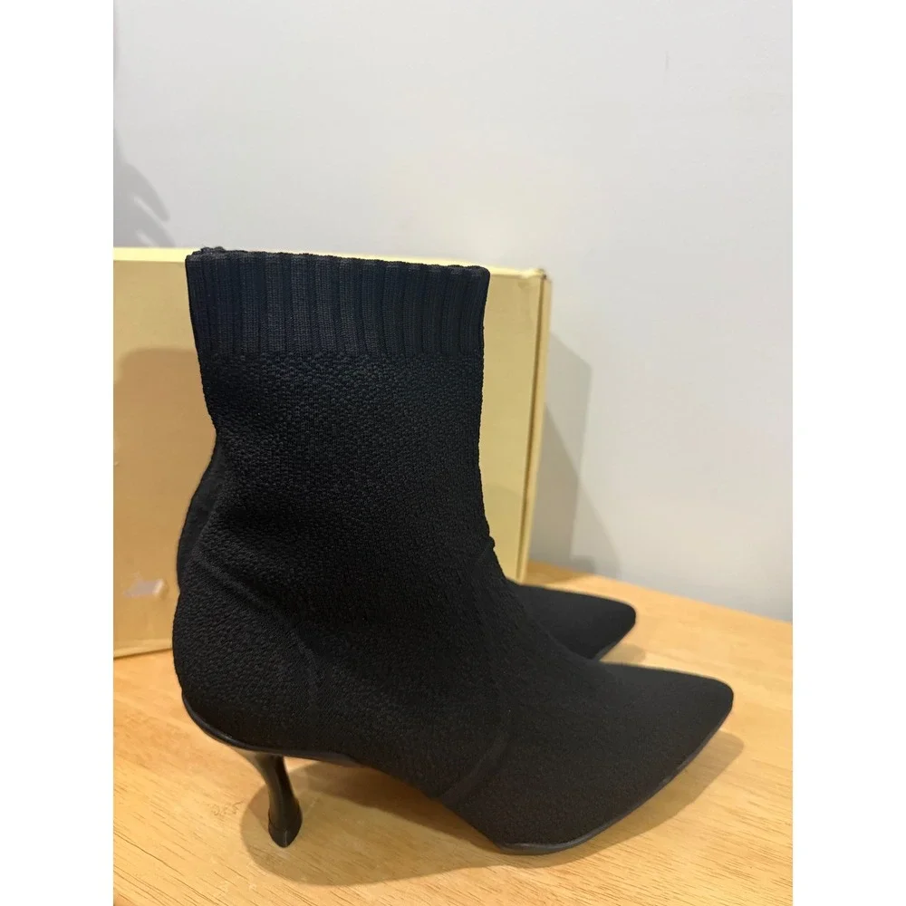BelleVoyage Minimalist Pointed Toe‎ Stiletto Ankle Boots black size 7.5